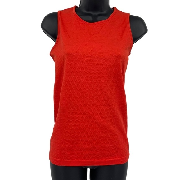 Athleta Seamless Sequence Textured Sleeveless Muscle Tank Orange Women's Size XS - Picture 1 of 7